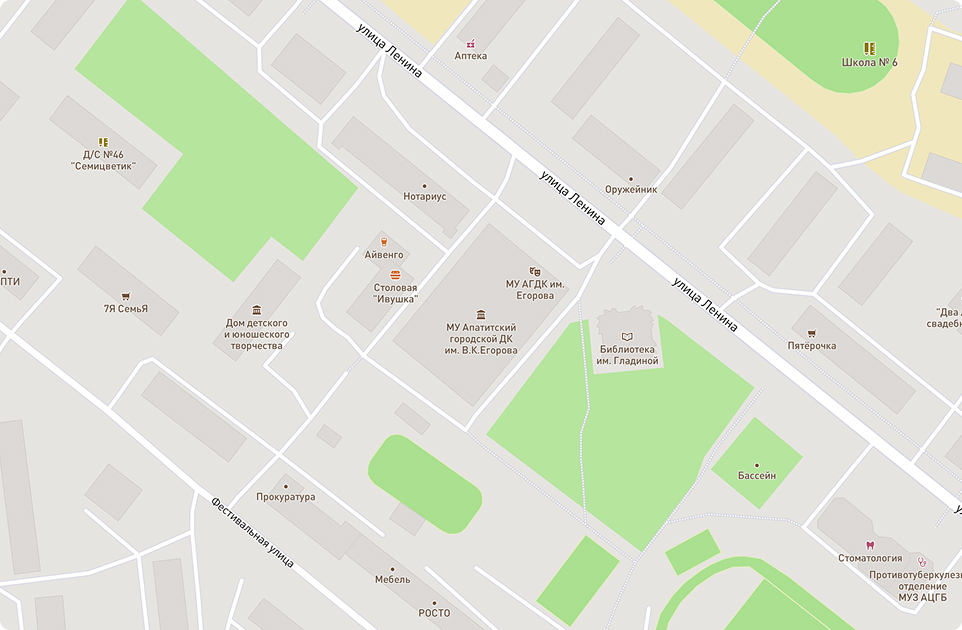 Карта расположения Дворца культуры